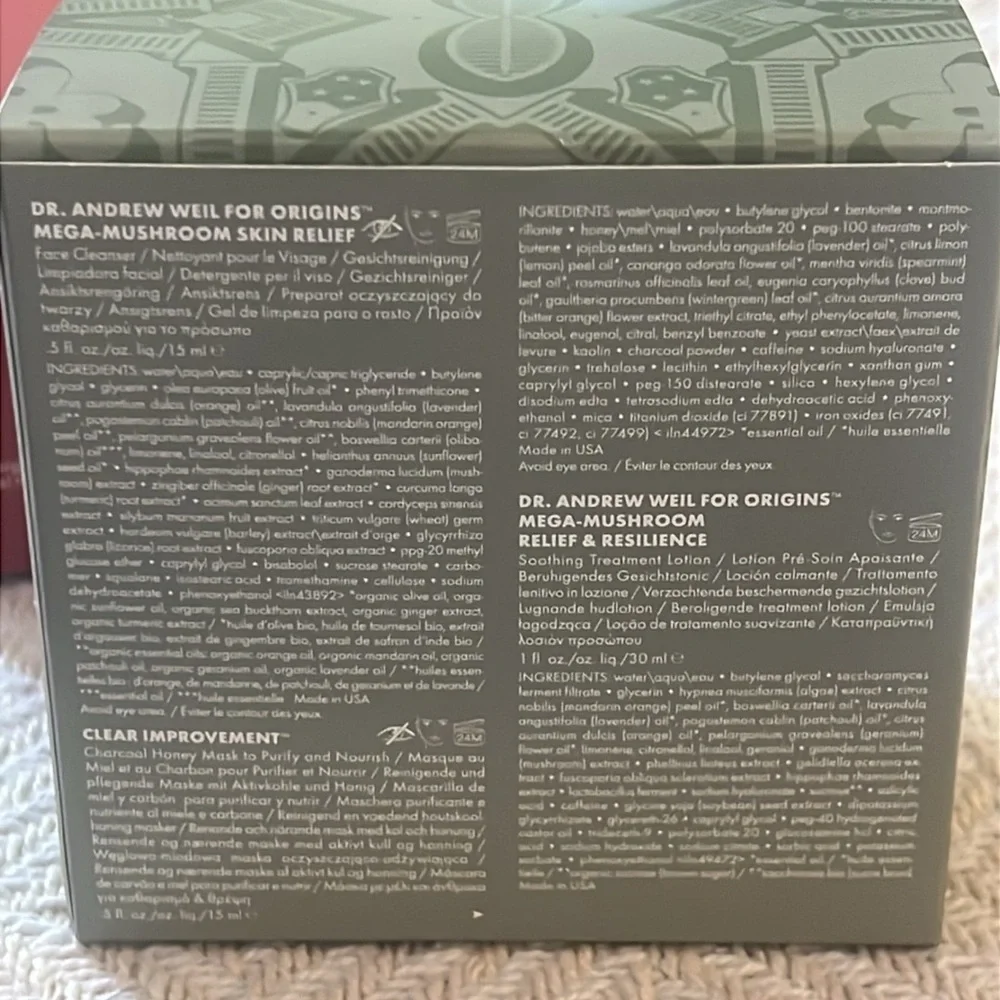 Origins SKIN BOOSTERS 5 pc Mega-Mushroom™ Skin Fortifying Regimen NIB